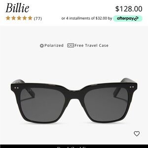 Diff Eyewear Black Square Sunglasses